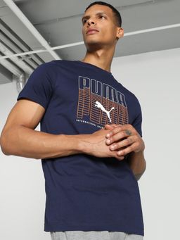 Puma - Stylized Graphic Men's Blue T-Shirt
