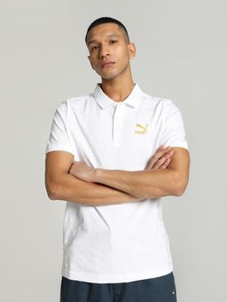 Puma - Classics Jacquard Polo Men's White T-Shirt
