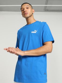Puma - Essentials Small Logo Men's Blue T-Shirt