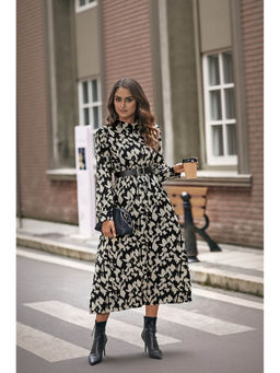 Outzidr - Monochrome Maxi Party Dress