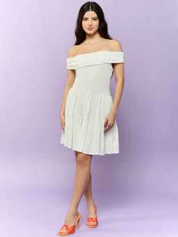 Outzidr - Off-Shoulder Skater Vacay Dress