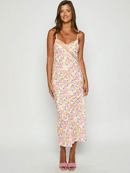 Outzidr - Printed Fit And Flare Vacay Dress