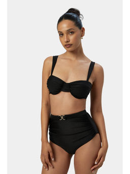 BEYOND - Oyster Balconette Bikini Top - Black