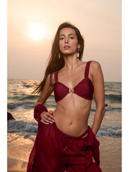 BEYOND - Cove Bikini Top - Maroon