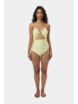 BEYOND - Drift One Piece Swimsuit - Cream