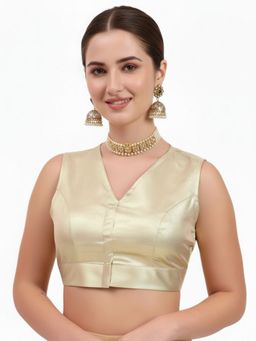Thevasa - Women Gold Foil Forever Classy Stitched Blouse