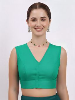 Thevasa - Women Green Forever Classy Stitched Blouse