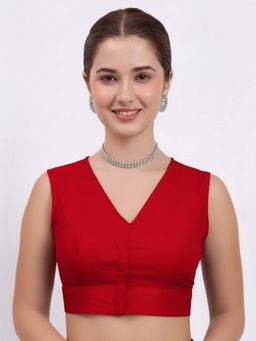 Thevasa - Women Red Forever Classy Stitched Blouse