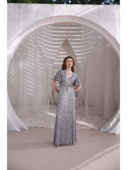 Edition II - Grey Hand-Beaded Gown