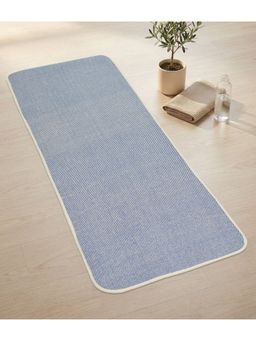 Saral Home - Cotton Yoga Mat-Runner-Blue-60X180 Cm