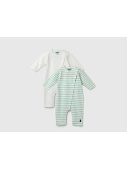 United Colors of Benetton - Boys Stripes Jumpsuit Multi-Color (Pack of 2)