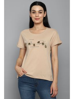 Allen Solly - Graphic Beige T-Shirt
