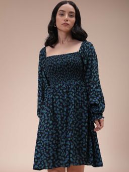 Freehand - Women Abstract Print Square Neck Dress