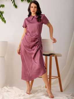 Freehand - Women Purple Solid Asymmetric Dress