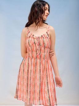 Freehand - Women Tie and Dye Ruffle Dress