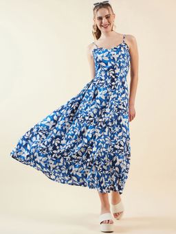 Freehand - Women Flared Floral Print Midi Dress