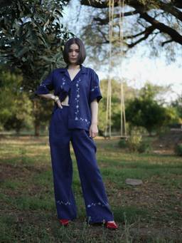 URNAM - Navy Blue Salvia Co-Ords Sets