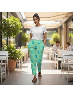 MASU - Green Dharti Flared Trousers