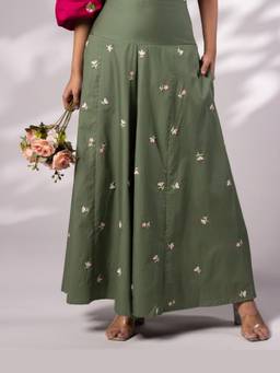 Rasra Mai - Vaani Hand-Embroidered Long Skirt