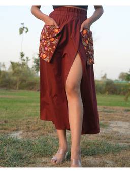 Rasra Mai - Lavina Hand-Embroidered Long Skirt