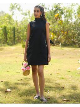 Rasra Mai - Aavnii Black Printed Short Dress