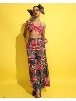 Rishi & Vibhuti - Akira sitara Blue Bralette with Pant