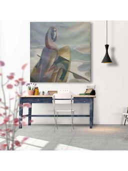 The Art House - Girl On Boat Abstract Painting Print