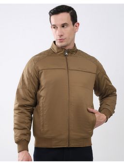 Monte Carlo - Brown Men's High Neck Full Sleeves Jacket