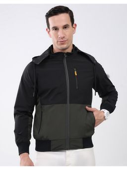 Monte Carlo - Olive Men's Detachable Hood Full Sleeves Jacket
