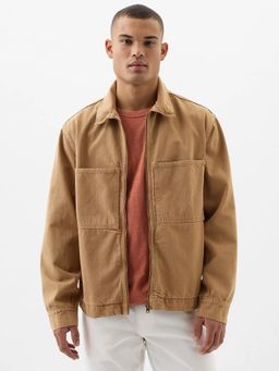 GAP - Men's Brown Solid Shacket
