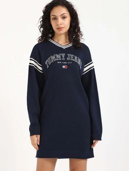 Tommy Hilfiger - Cotton V-Neck Sweater Dress