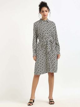 Tommy Hilfiger - Polyester Spread Collar A-Line Dress