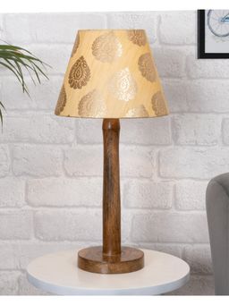 Homesake - Table Lamp Wood Nordic Stick Gold Leaf