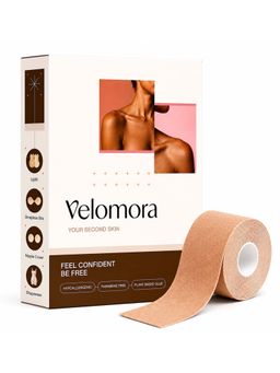Velomora - Nude Boob Tape All Backless and Sheer Dress