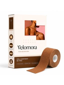 Velomora - Brown Boob Tape All Backless and Sheer Dress