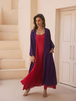 Femmella - Women Purple Solid Cape
