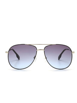 French Connection - Blue Lens Aviator Sunglass Full Rim Black Frame With Gradient