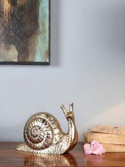 At Home by Nilkamal - Snail Showpiece Rose Gold