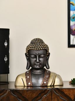 At Home by Nilkamal - Bust Buddha Showpiece Multi Color