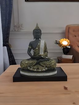 At Home by Nilkamal - Dhyana Buddha Showpiece Multi Color