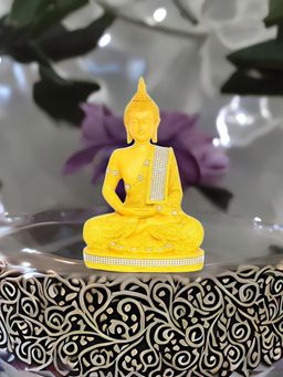 At Home by Nilkamal - Buddha Dhyana Showpiece Yellow