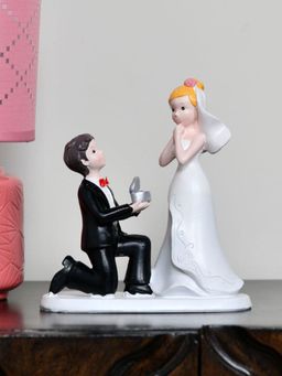 At Home by Nilkamal - Man Proposing Showpiece Multi Color