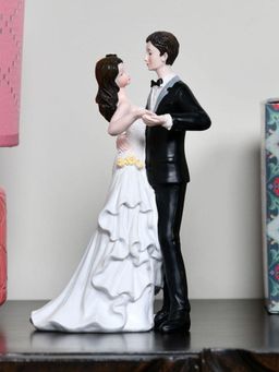 At Home by Nilkamal - Couple Dancing Polyresin Showpiece - Multi Color