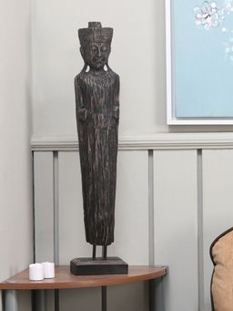 At Home by Nilkamal - Standing Buddha Showpiece Brown