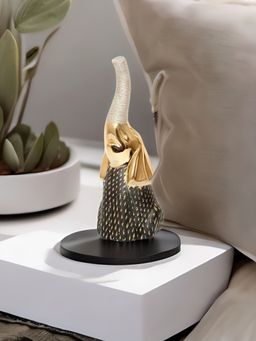 At Home by Nilkamal - Elephant Trunk Glamor Showpiece Gold