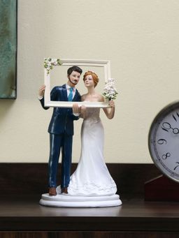At Home by Nilkamal - Couple In Frame Showpiece Multi Color