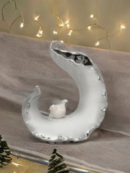 At Home by Nilkamal - Bird On Wings Showpiece White & Silver