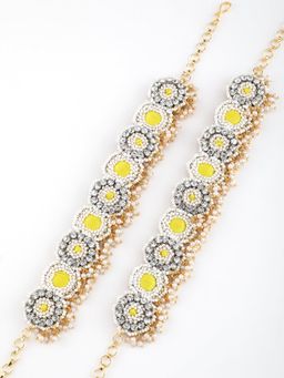 TONOTO - Yellow Falguni Pair of Anklet