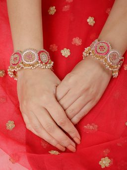 TONOTO - Pink Ramya Rose Pair of Bracelets