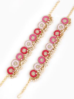 TONOTO - Pink Ramya Rose Pair Of Anklet